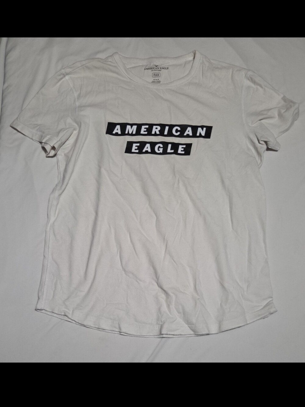 American eagle mens medium white short sleeve shirt #20
